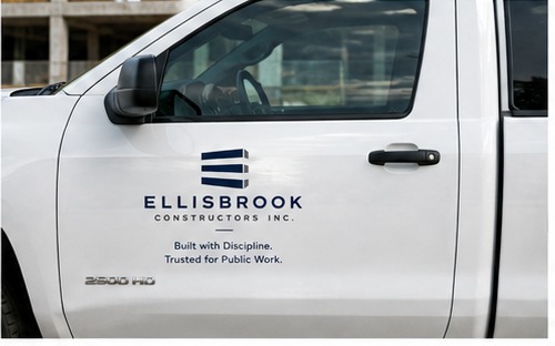 Ellisbrook project vehicle at an Ontario construction site